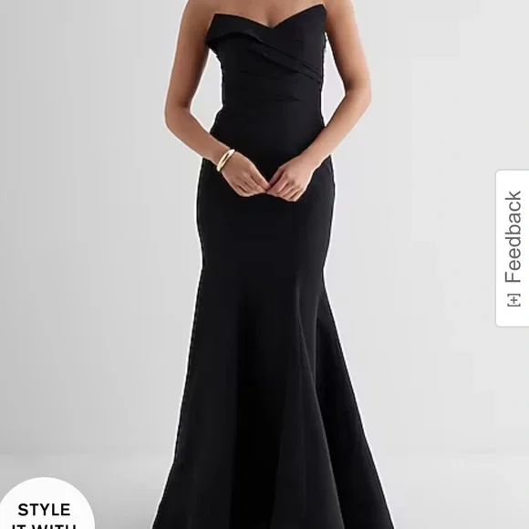 Express | Dresses | Bnwt Express Strapless Corset Black Formal Dress |  Poshmark